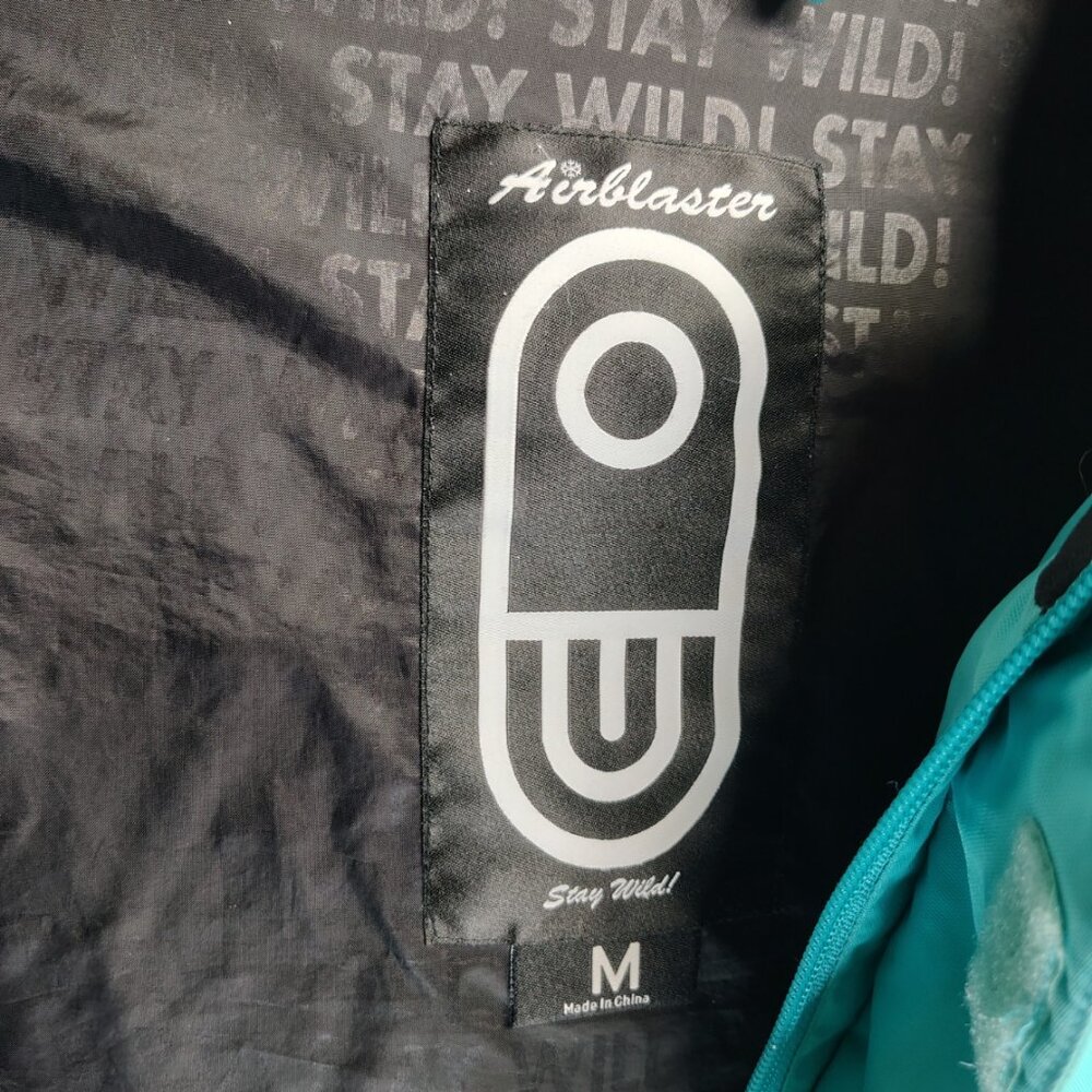 Airblaster Mens Jacket Size Medium Teal Blue Snowboarding - Picture 10 of 16